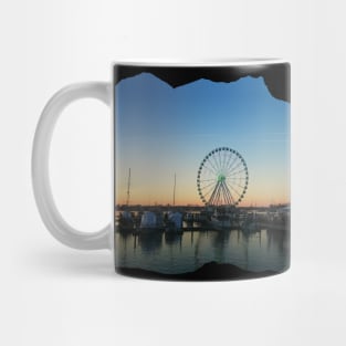 photography Sunset by the ocean city in USA photography design carousel Mug